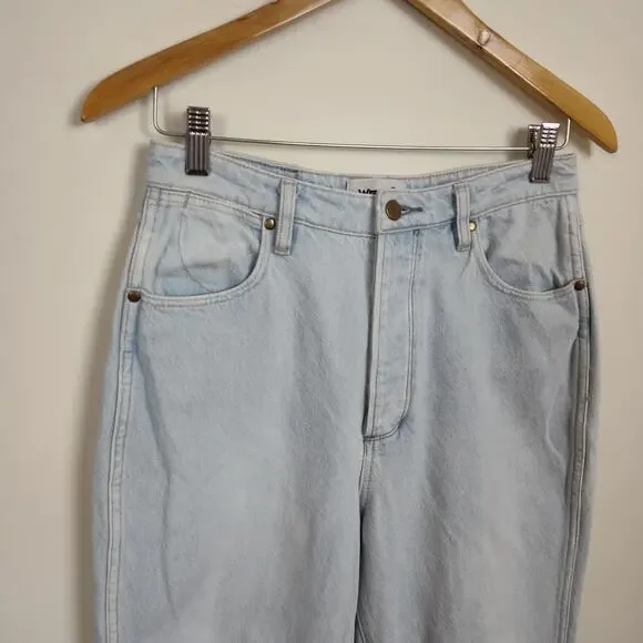 WRANGLER DISTRESSED HIGH WAISTED JEANS LITA WOMEN SIZE 10 BUTTONFLY  LIGHT WASH - Picture 6 of 17